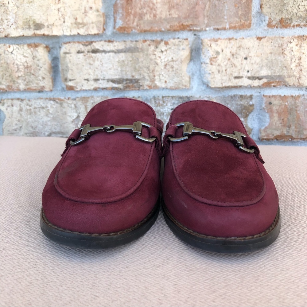 VIONIC Salie Wine Suede Womens Casual Career Comfort Slip On Loafer Mule sz 7 - Picture 2 of 11